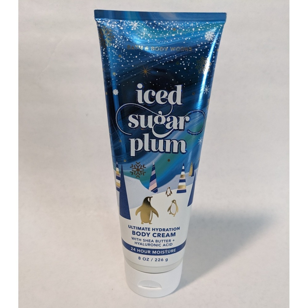 Bath & Body Works Iced Sugar Plum Body Cream w/Shea Butter 24 HR Moisture 8 oz